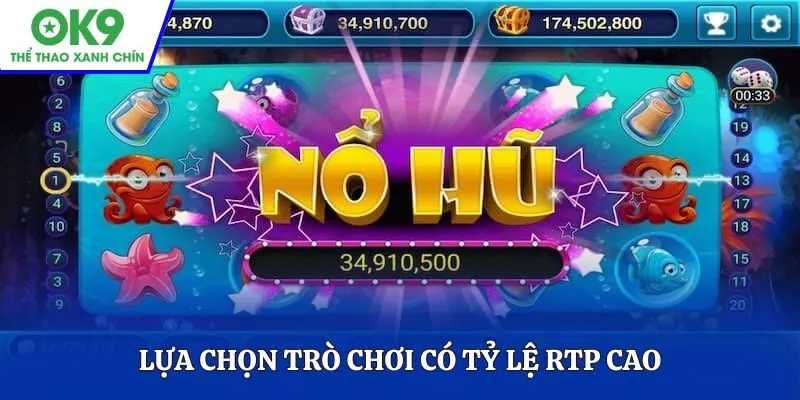 Lựa chọn trò chơi có tỷ lệ RTP cao để chiến thắng